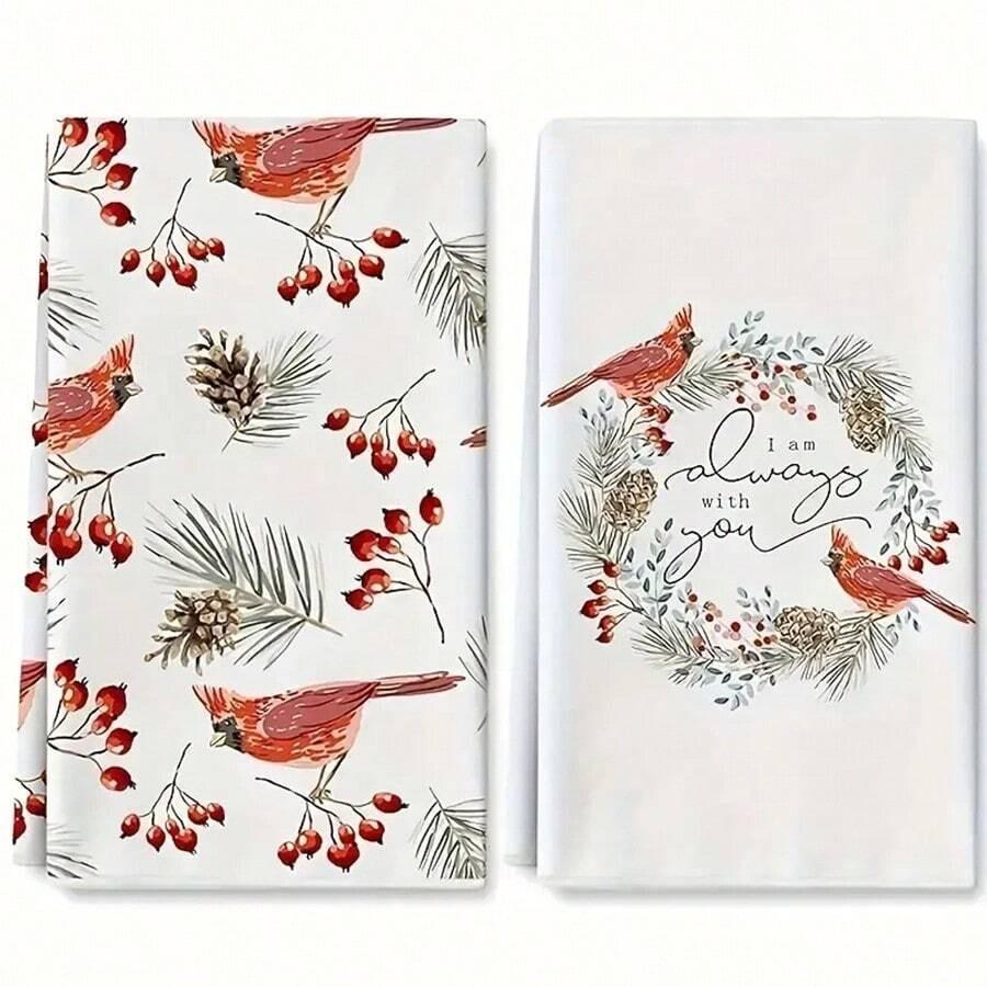 1pc/2pc/4pc/pack Christmas Scrub Sponge Creative Kitchen Dish Cloth Festive Cleaning Decor for Home & Table Kitchen Dish Towel Xmas Cleaning Supplies