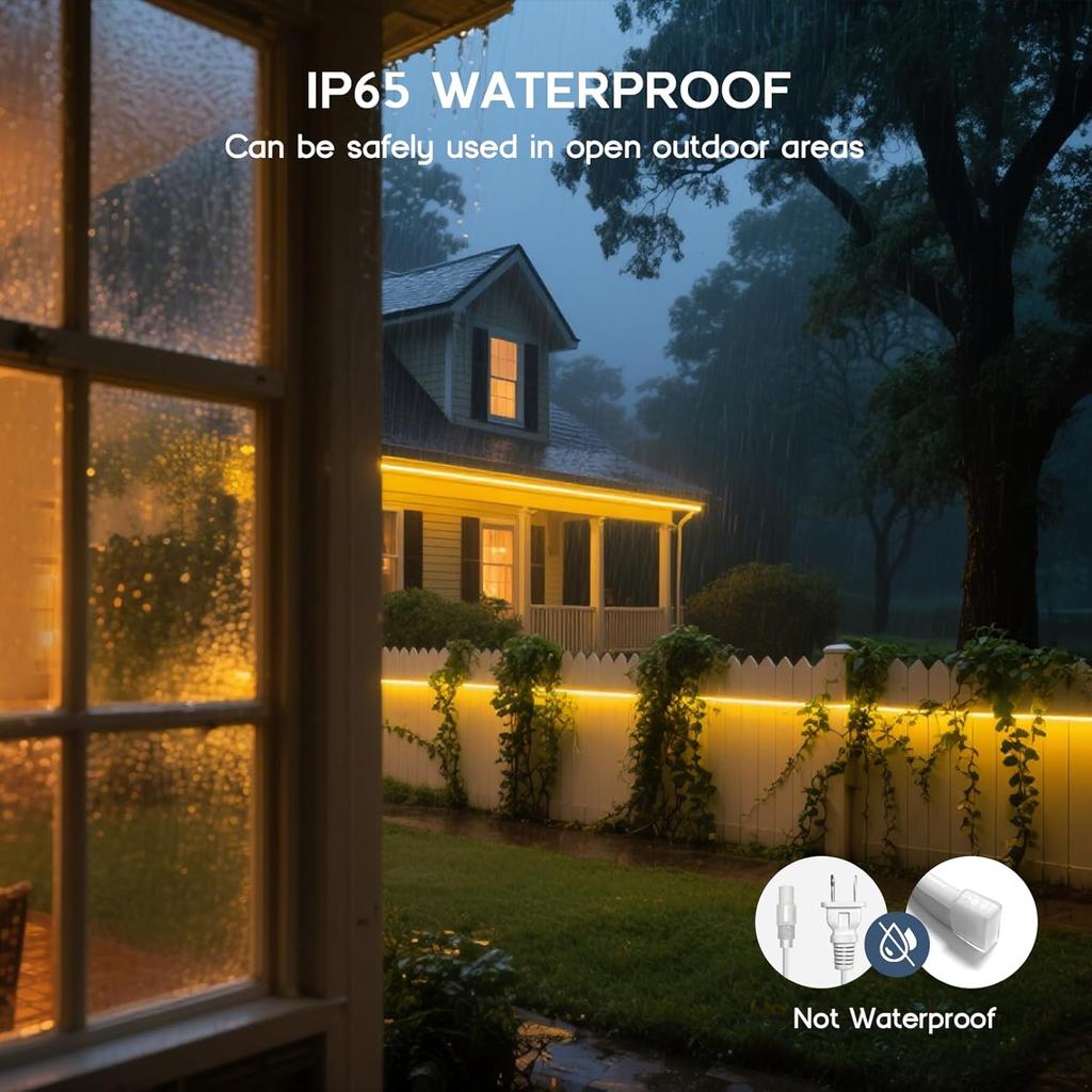 220V COB LED Neonowy Pasek Świetlny Super Jasny 288LEDs/M Wodoodporny Zewnętrzny z Wtyczką EU Dekoracja Domu Ogrodu