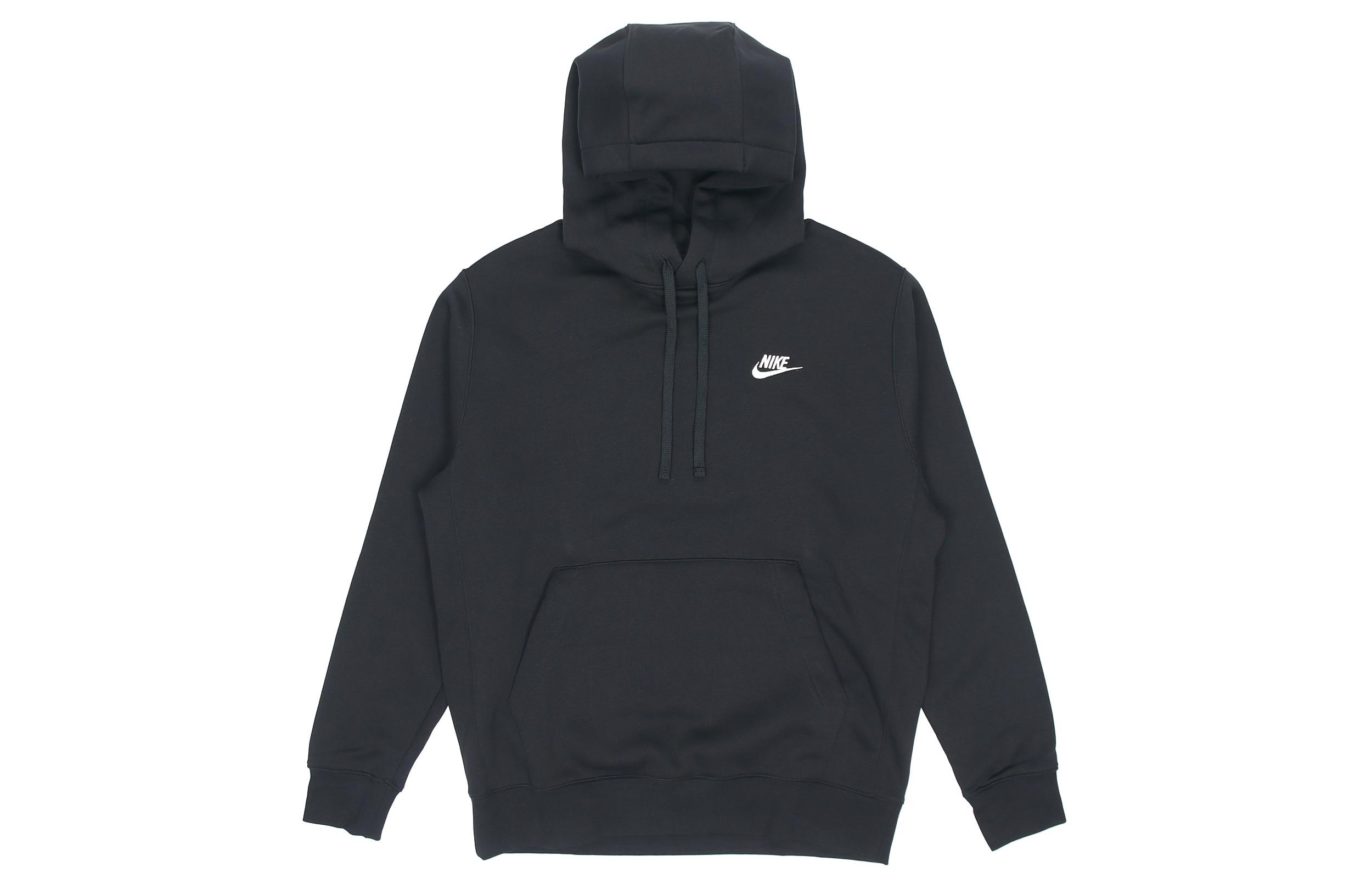 Nike Sportswear Club Fleece Brushed Thermal Pullover Fleece Lined Hooded Sportswear Sweatshirt Winter Men s Black BV2655-010 XL