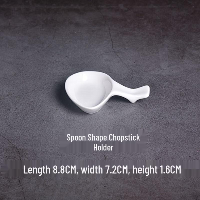 Pure White Ceramic Chopstick Rests (Set of 10)