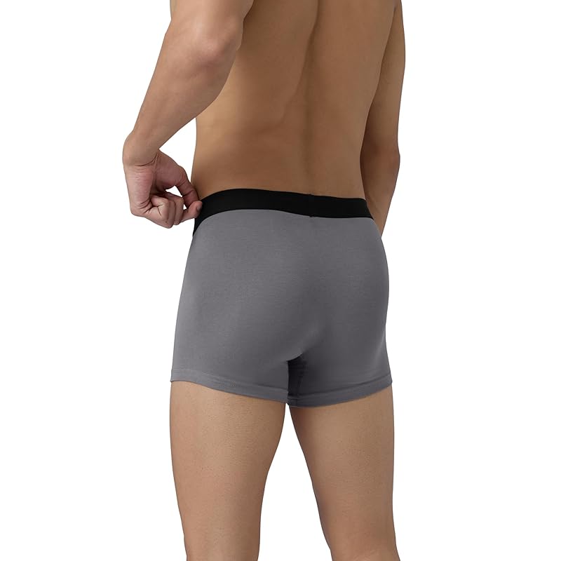 XYXX Men Cotton Trunk, Regular Fit, Solid, Pack of 4, XYTRNK4PCKN55M, Black Iris+Legion Blue+Frost Grey+Black, M L чёрный