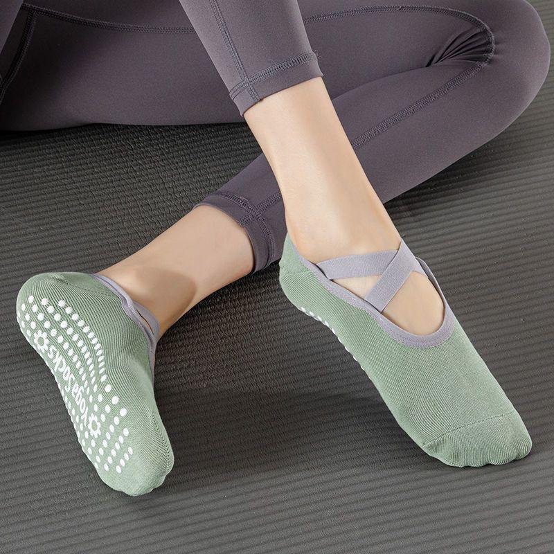 Yoga Socks For Women Nylon Pure Cotton Non Slip Section Bandage Sports Ballet Dance Sock Moisture Absorption Perspiration
