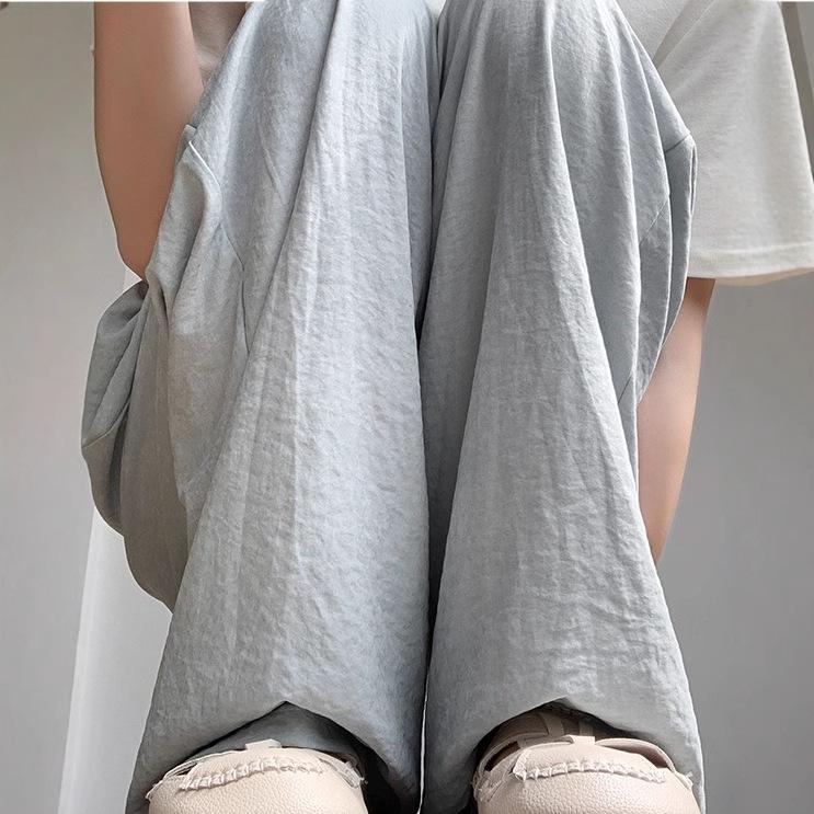 

Women s Summer Blue Ice Silk Wide-Leg Pants 2025 S (38-48kg)