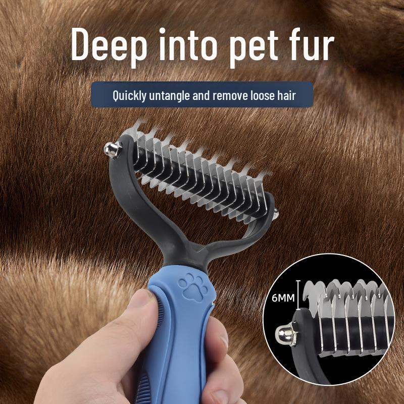 Tier Entwirrkamm für langhaarige Katzen & Hunde - Ideal zum Entfernen loser Haare