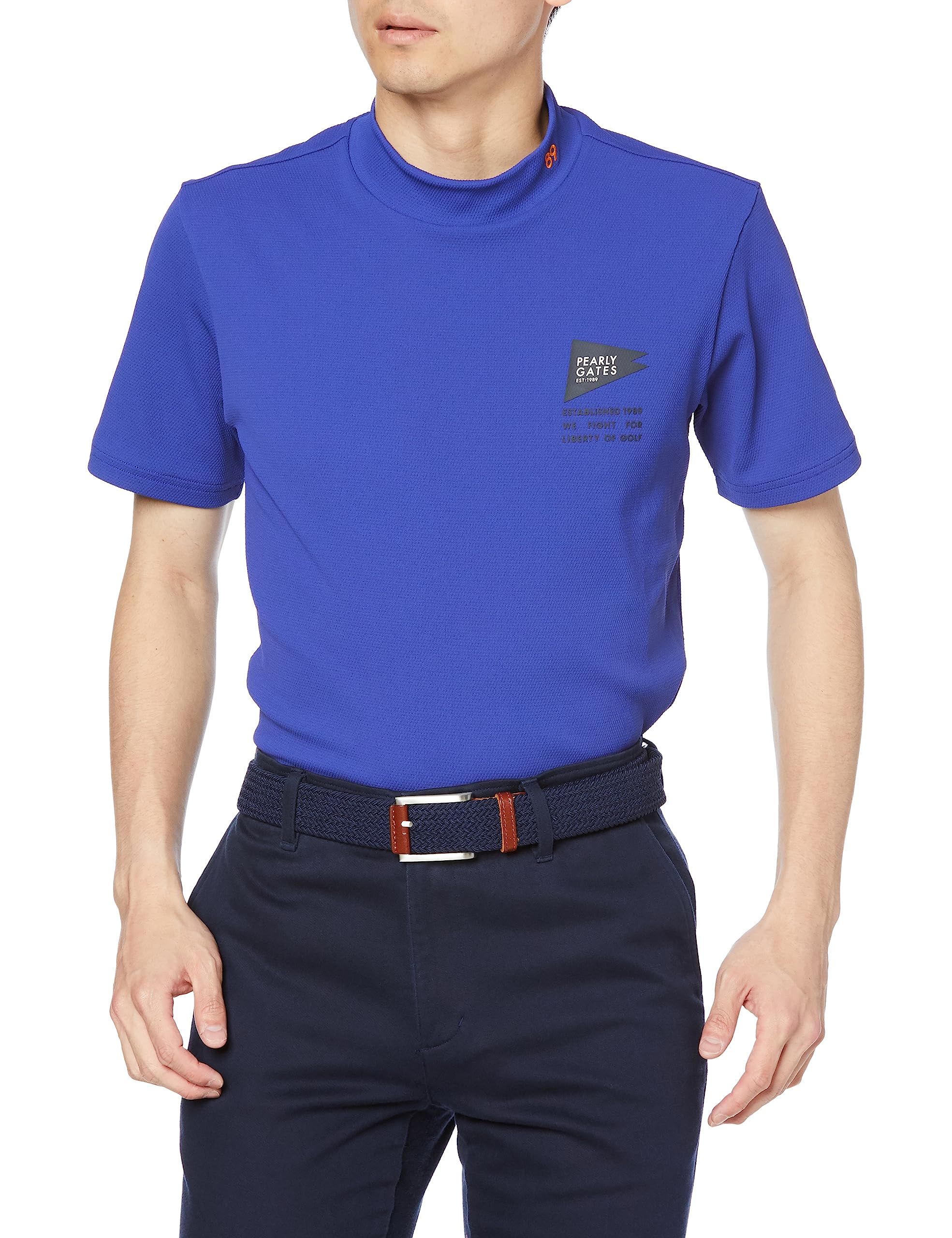 

inner 36G seersucker birdseye 4 [PEARLY GATES] Men s short-sleeved shirt, / 053-3167501 080_purple [M]