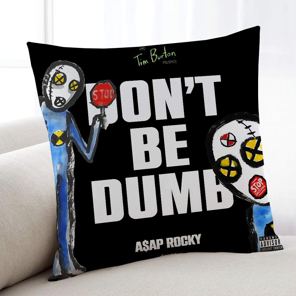 AASAP RRockyES Don Not Be Dumb cushion cover Home Bedding Sofa living Room pillowcase Simple Soft Skin Cushion Cover