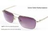 Old Flower Herren Bifokal Gleitsicht Sonnenbrille, Graue Gläser, Halbrand Lesebrille mit Kadiya Metallrahmen