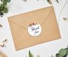 Darling Souvenir 45 Pcs Fuchsia Pink Round Floral Thank You Stickers DIY Envelope Seals-1.6