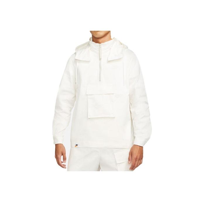 Nike Pánská sportovní bunda s kapucí na poloviční zip svrchní oděv bílá DD6495-133