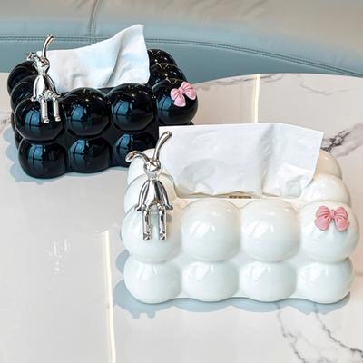 Tissue Box Lagerung Halter Große Kapazität Frühling Design Einfach zu Bedienen Luxus Hause Tissue Papier