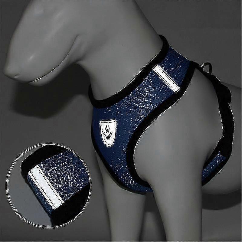 1-Set No-Pull Reflective Dog Harness and Leash Set, Escape-Proof Soft Step-In Vest for Small & Medium Puppies