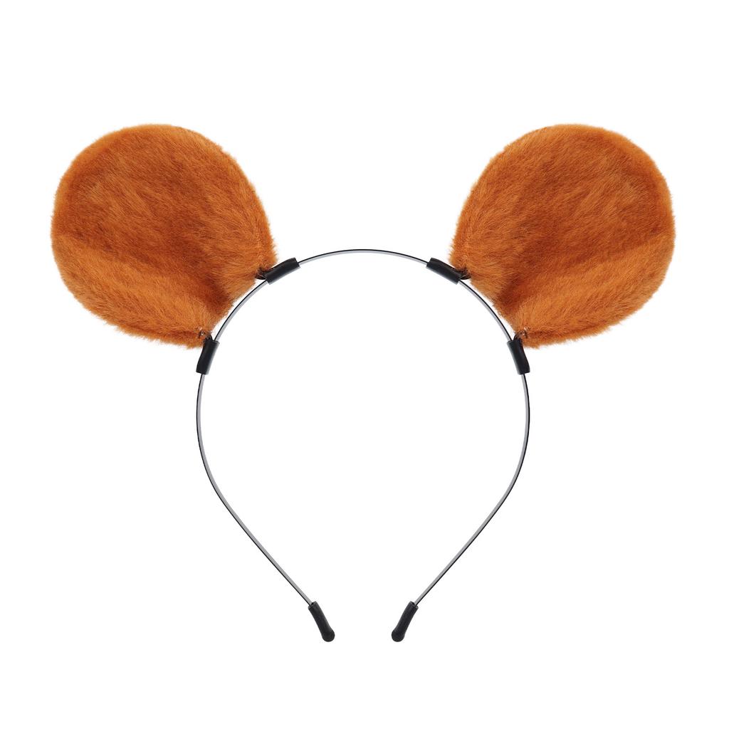 Halloween handmade plush simulated mouse ears cos animal ears and tail set cute animal ears headband headdress