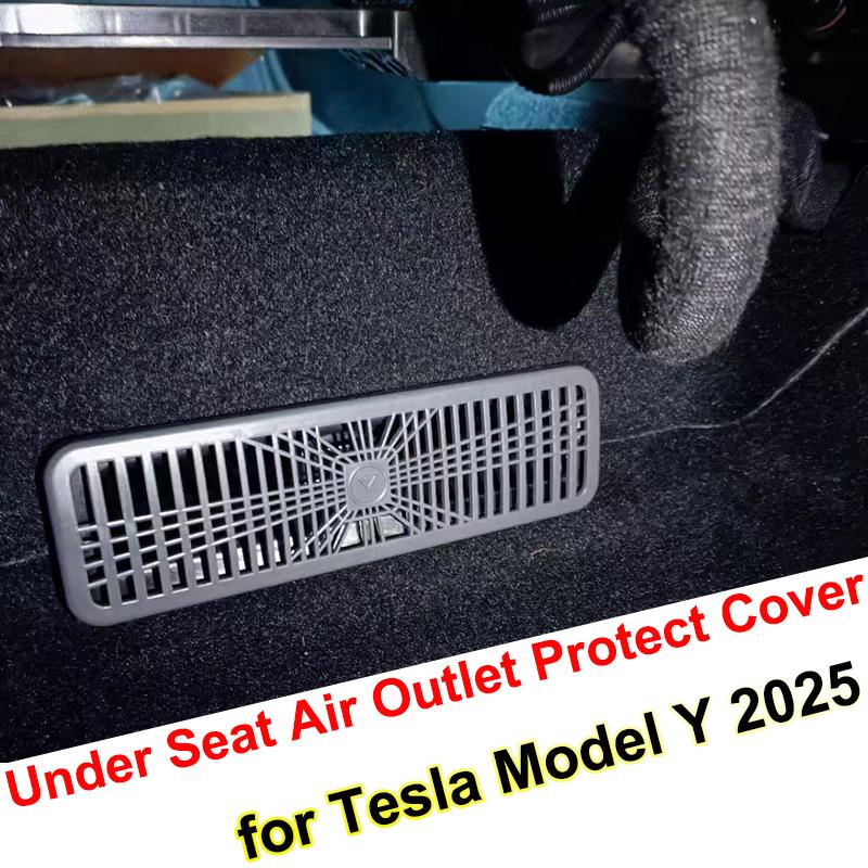 

for Tesla Model Y Juniper 2025 Accessories Rear Seat Storage Organizer Box Under Rear Air Outlet Protect Cover Grocery Trash Can