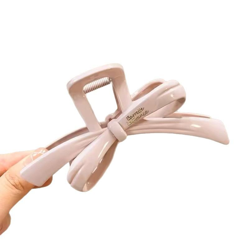 Cream matte powder! Bow tie streamer catcher! French three-dimensional gold label hair shark clip hair iron