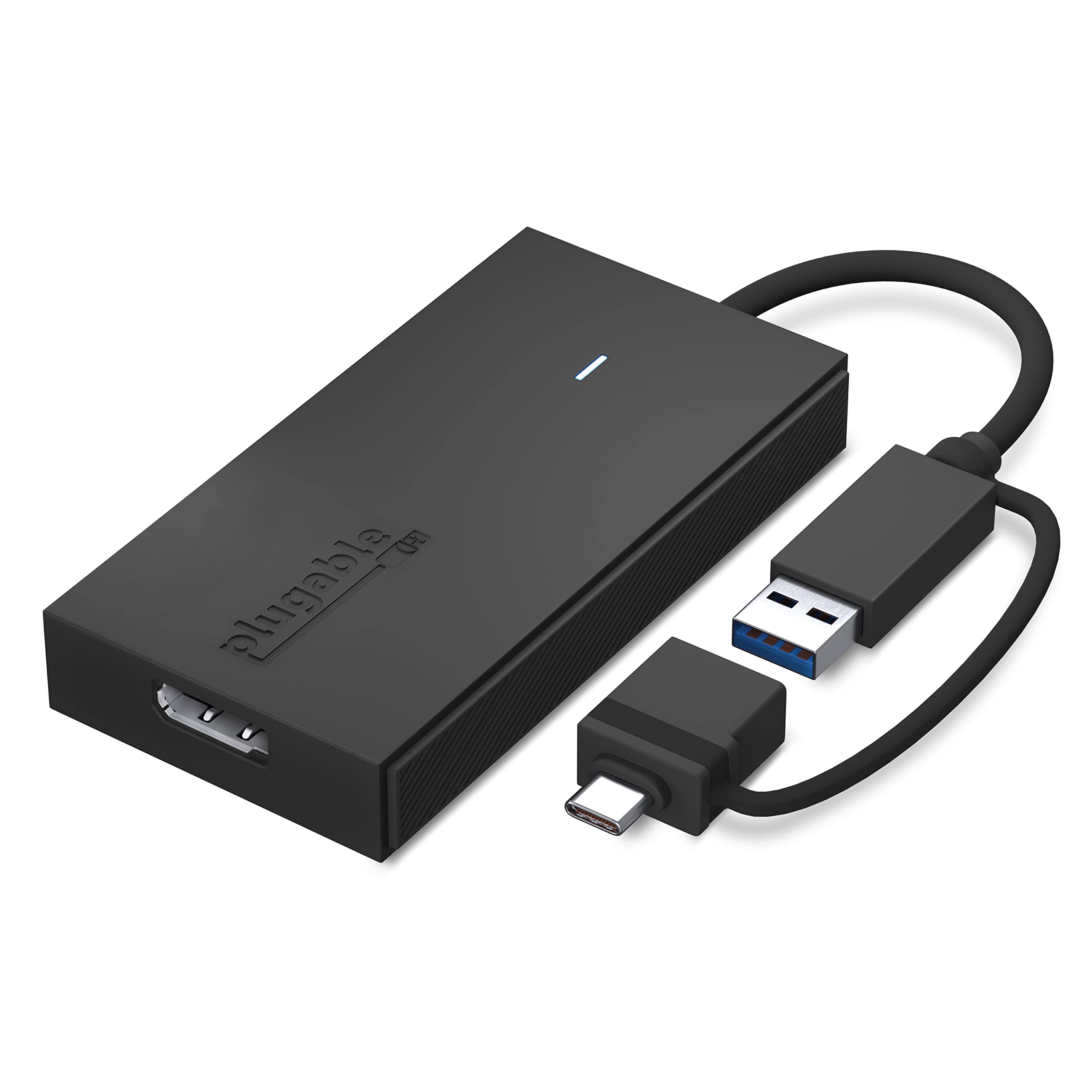 Графический адаптер Plugable USB Type-C, USB-C на DisplayPort для Mac и Windows, поддерживает внешние мониторы DP до 1080p@60Hz