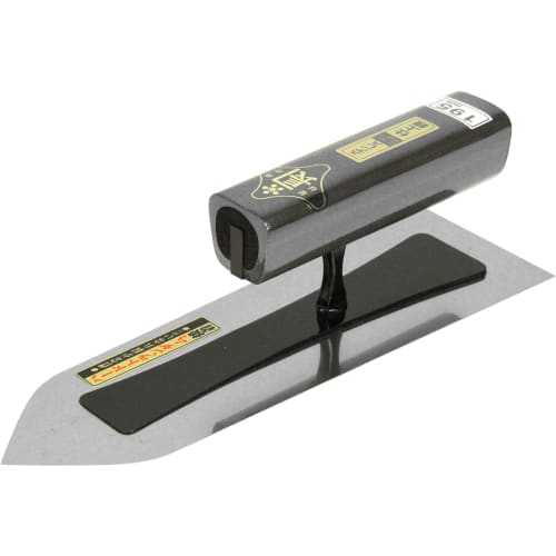 Kincho Stainless Steel Finishing Trowel, 0.3mm Thick, Black Painted Square Handle, 195mm, Hard Trandom Adhesion