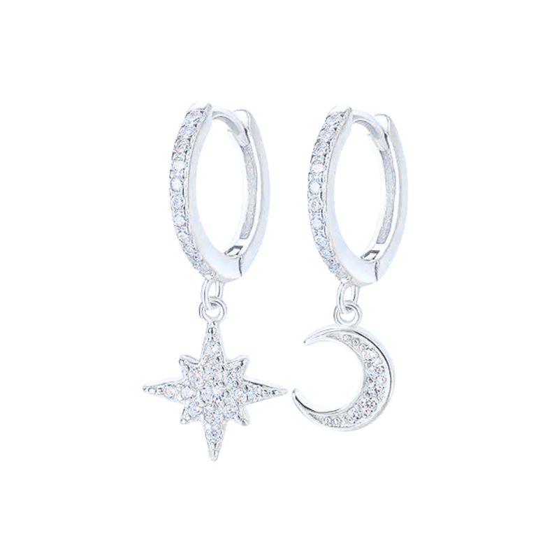 925 Silver Needle Vintage Gold Earrings for women Fashion Lightning Pendant Hoop Earrings Wedding High Luxury Jewelry