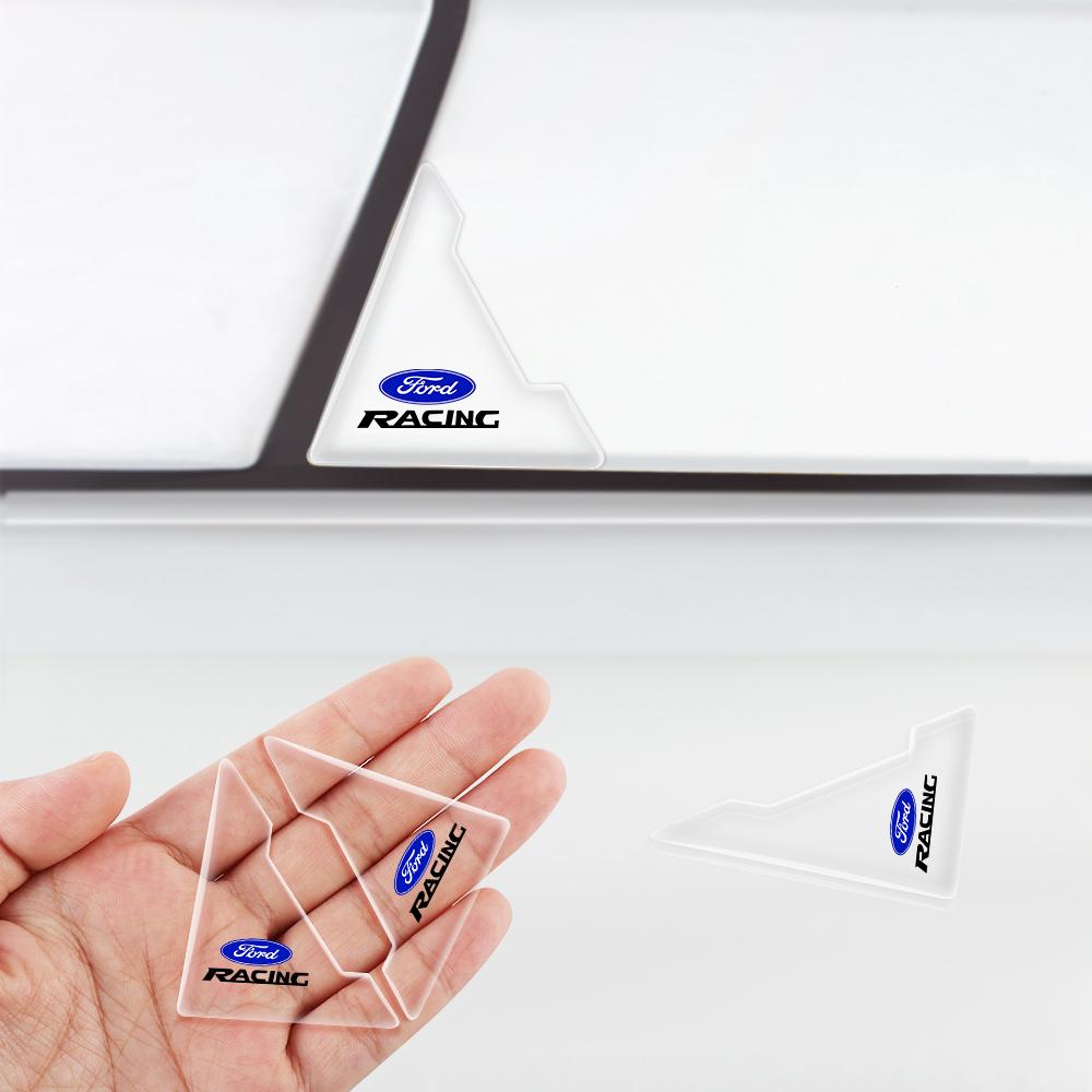 AKS1 2/4pcs Car Door Corner Silicone Protective Anti-Scratch Sticker For Ford Focus Transit Mondeo Fiest Fusion Mustang ST Racing Mk7