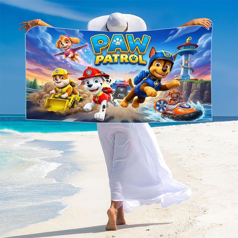 Paw Dogs Print Beach Towel, Large Soft Quick Dry Towel for Beach Camping Swimming