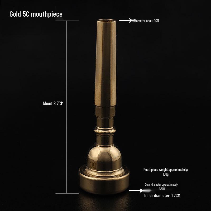Gold & Silver Trumpet Mouthpieces: 3C, 5C, 7C – Brass Wind Instrument Accessories