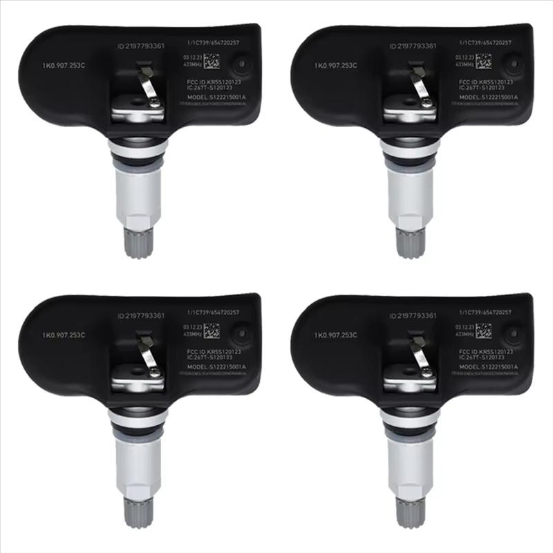 

4PCS TPMS Tire Pressure Sensor 433Mhz For A3 A4 A5 Q5 S4 S5 TT VW CC Beetle Golf 1K0907255D 1K0998275 1K090725