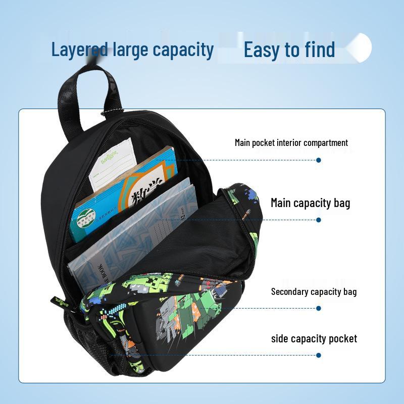 Smiggle Australia Ultra-light Large Capacity Double Shoulder Trolley Backpack for Primary School Students