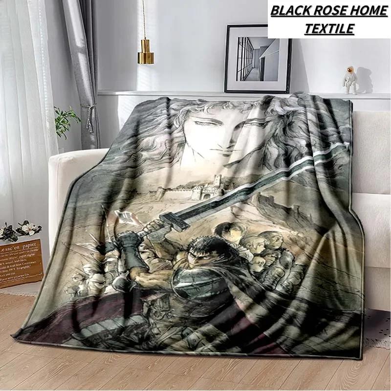 Fashion Art 3D HD Printed Berserk Anime Blanket Family Bedroom Sofa Bed Sheet Plush Sleeping Blanket Camping Warm Cover Blanket
