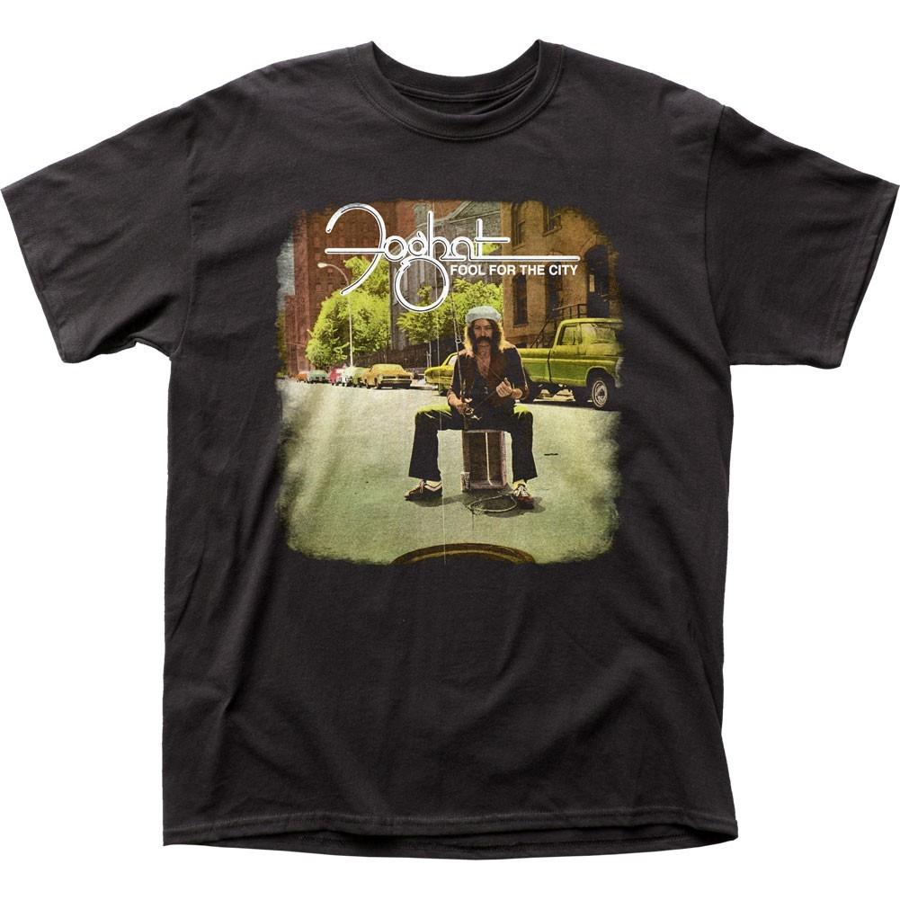 Foghat Fool for The City Mens T Shirt Music Classic Rock Band Tee New Black M
