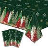 Disposable Christmas Tablecloth Bronzing Table Cover Disposable Tablecloths  New Year Party