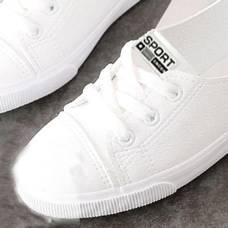 WTEMPO Summer Women's Single Shoes Round Toe Flat Sole White Cross Lace-up Low Heel Flat Shoes Breathable Comfortable Anti-slip Soft Sole Work Shoes