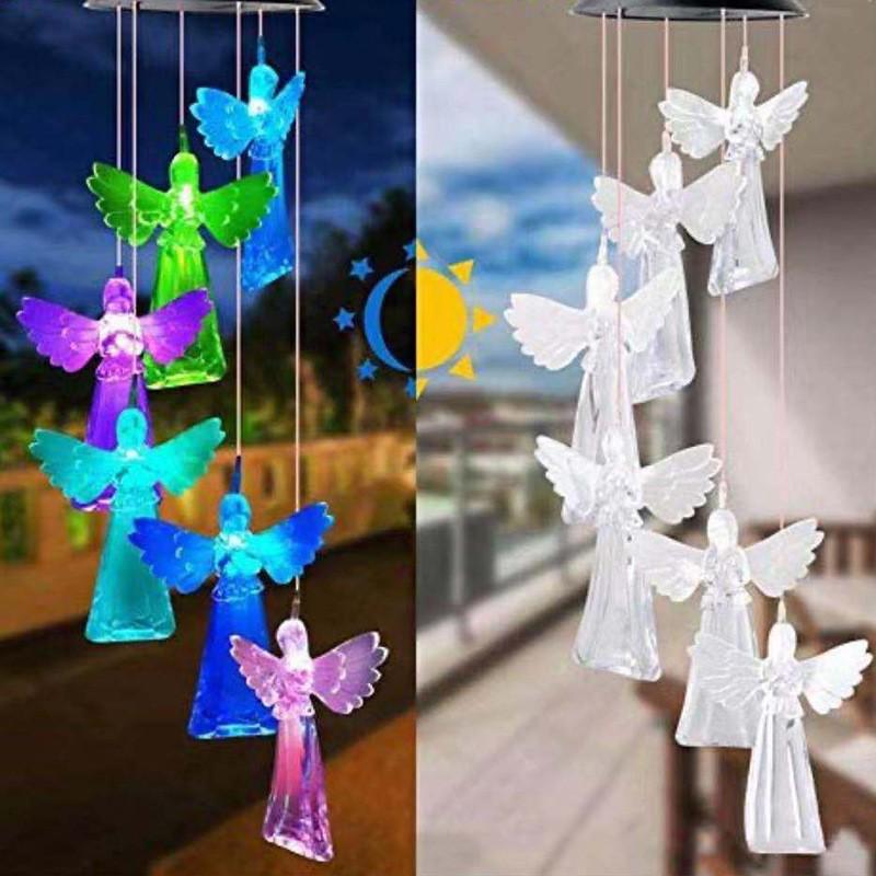 Solar Wind Chime: Seven-Color Gradient Waterproof Garden Lamp for Outdoor Decoration
