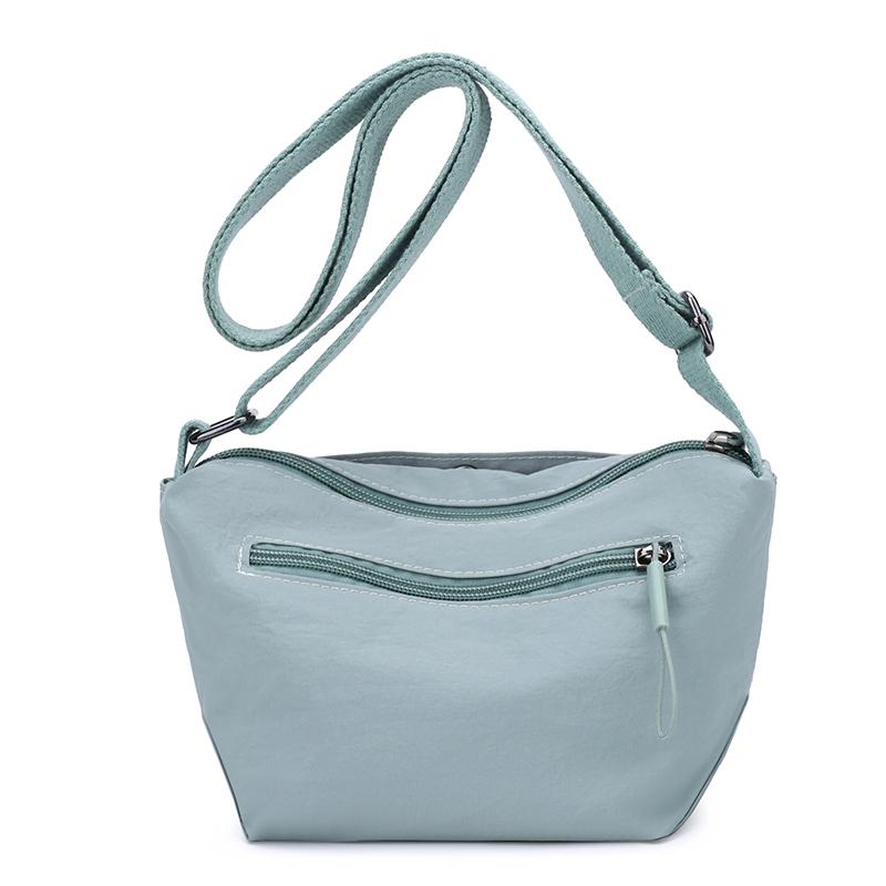 Women's Nylon Crossbody Bag Solid Color Large Capacity Shoulder Dumpling Bag