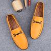 Fashion New Trend Men's Dress Shoes Hot Sale Male Loafers Genuine Leather Casual Footwear Slip on Driving Shoes Leisure Walk Moccasins