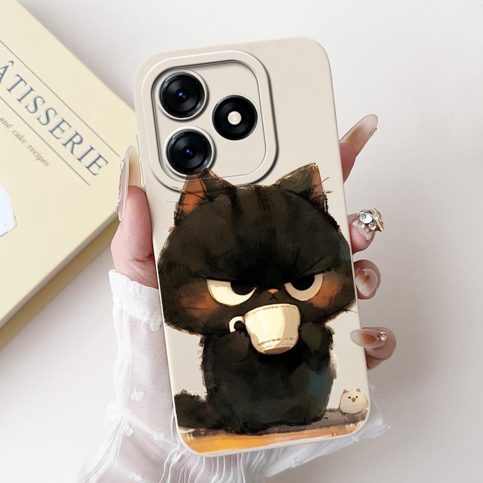 4G For Tecno Spark 10 10C 10Pro Case Cover Aesthetic Cute Cat Funny Girls Boys Back Cover For Tecno Spark 10 Pro Phone Case K17