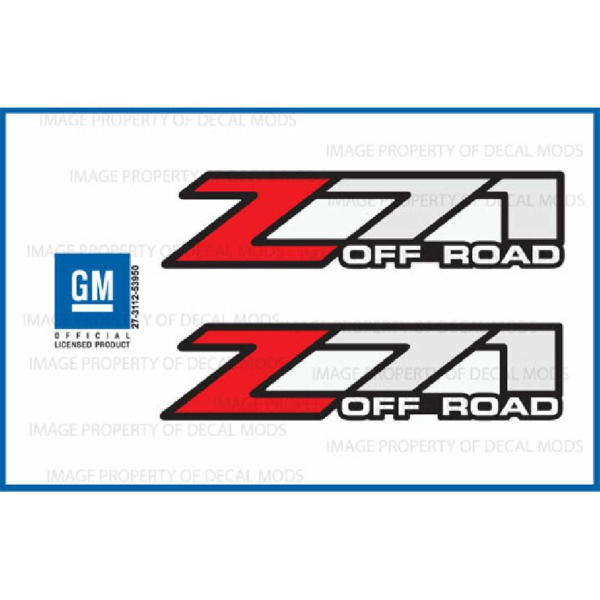 2001 - 2006 Chevy Silverado Z71 Off Road decals - F - stickers 1500 chevrolet