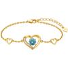 Gold-Plated Silver Bracelet with Aquamarine - The Perfect Gift for Her
