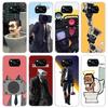 S-Skibidi Toilet Mobile Cell Phone Case For Xiaomi Poco X7 X6 X5 Pro F7 Ultra Redmi 15C 15 13 13C 12 12C 10 10A 10C 9 9A 9C 9T S