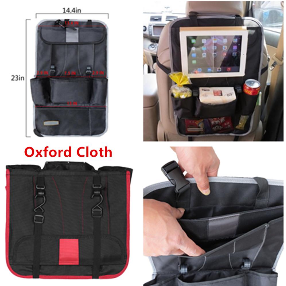 Car Seat Back Bag Oxford Cloth Bag Anti-Kick Pad Gray 58*(Width)36cm*(Thick)1cm