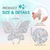 Frienda 4 Pieces Crystal Car Stickers Butterfly Bling Rhinestone Decals Women Shiny Butterfly Stickers Accessories for Car Body Bumper Window Laptop
