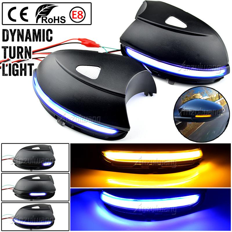 Side Wing Rearview Mirror Indicator Blinker Repeater Dynamic Turn Signal Light For VW Passat B7 CC Scirocco Jetta MK6 EOS