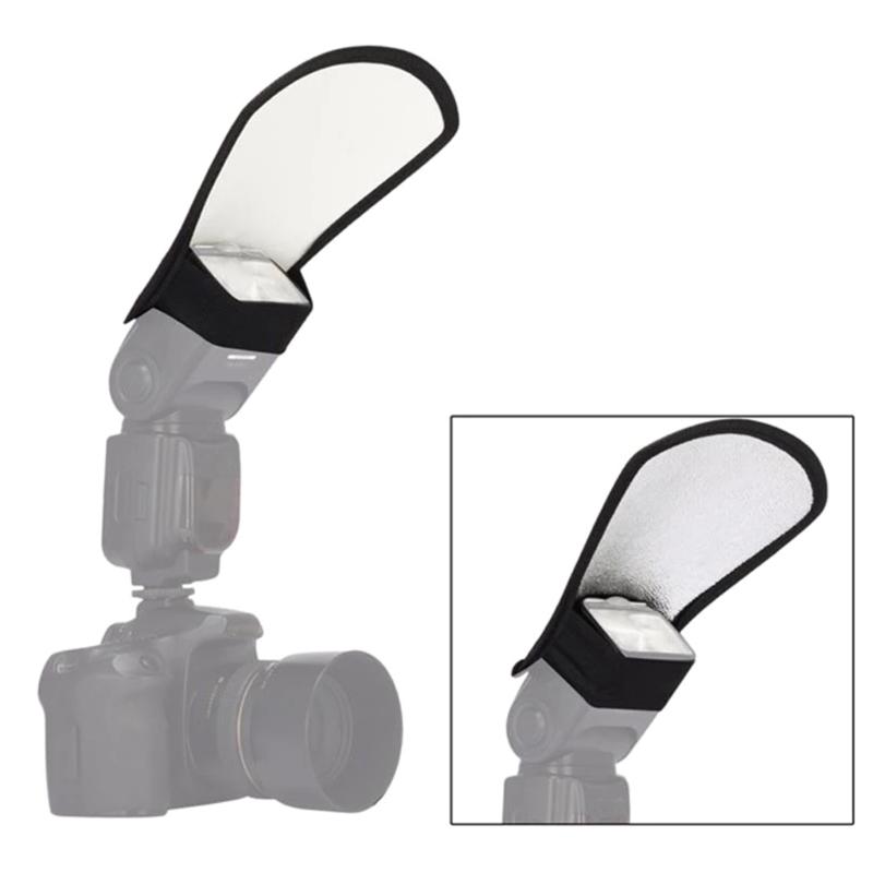 Diffuseur de lumière flash d'appareil photo Boîte à lumière double face Réflecteur de lampe flash photo Multifonctionnel Argenté/Blanc 2-en-1