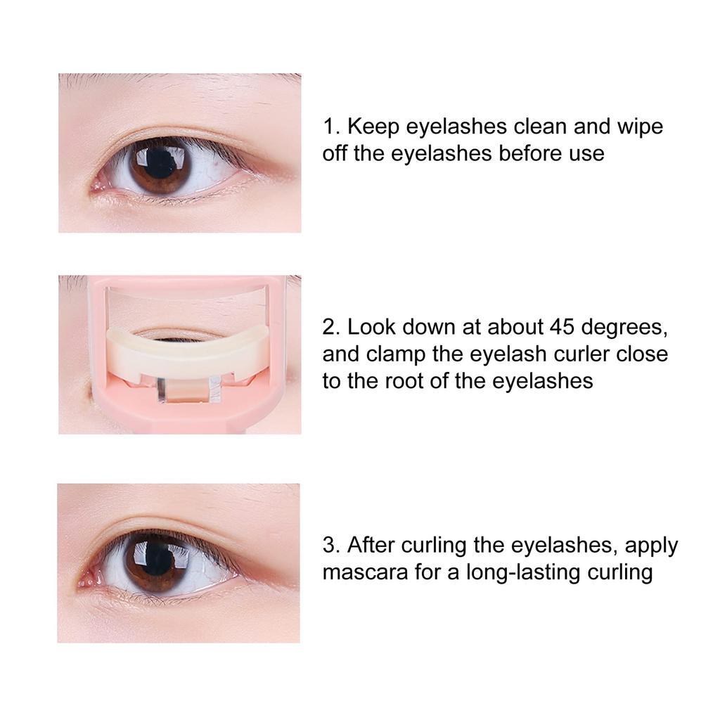 Eyelash Proper Curvature Eyelash Curling Tool Portable for Travel and Home Use Curler, Long-lasting