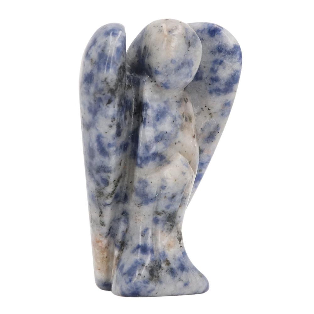 1pcs 1.97 Inch Size Guardian Angel Statue Polished Clear Quartz Angel Gemstone Decor Home Decor