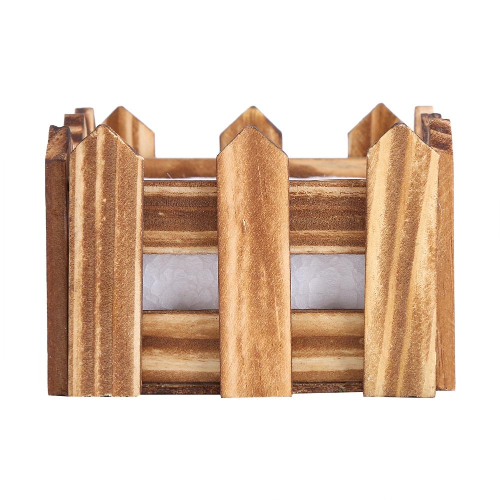 Wooden Fence Planter Box Flower   Container Plant Pot (10 x 10 x 7 cm)