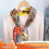 Reversible Mulberry Silk Scarf: Hand-Rolled Edge, Double-Sided Print for Autumn & Winter