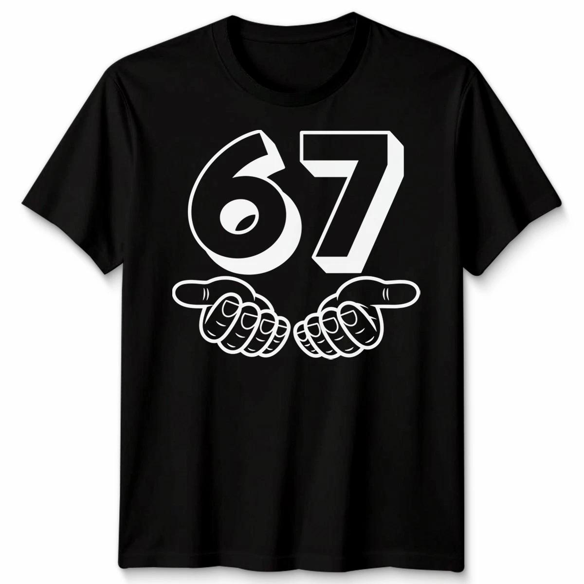 Funny Six Seven 6 7 Meme Gen Alpha Slang Hands Unisex TTshirt XL