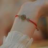 New Red String Bracelet for Women, Qinghai Hetian Jade Safety Pendant, Niche Design for Best Friends