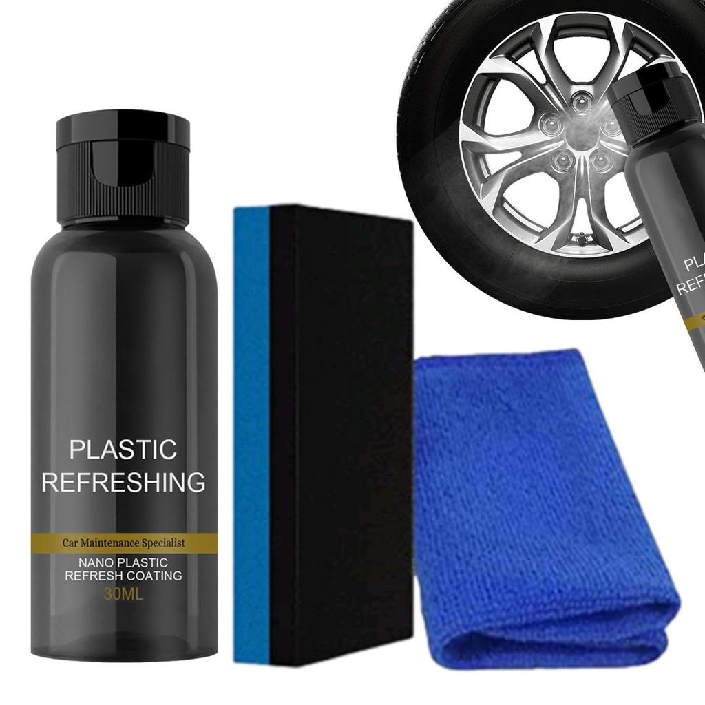 Tuwlopyu Car Interior Cleaning, Car Trim Restorer, Auto Trim 50ml Car Interior Polish -