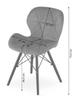 LAGO Velvet chair - gray / black legs x 1