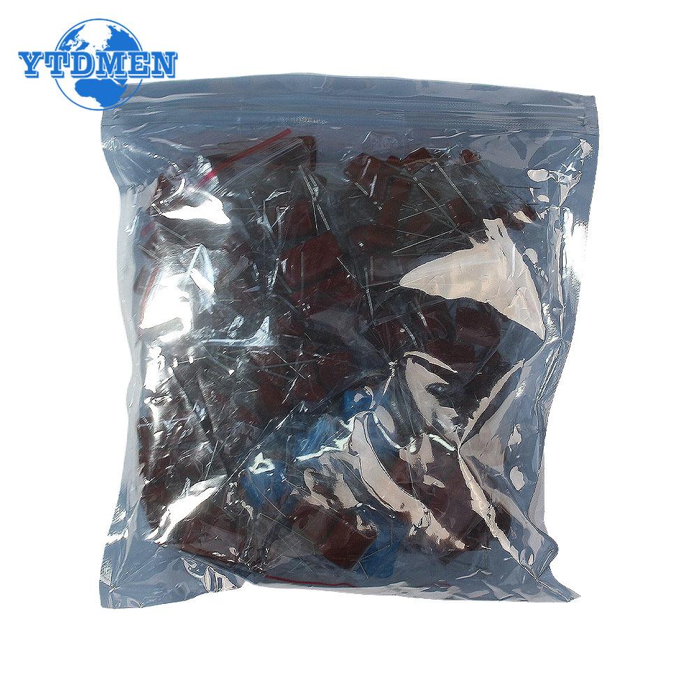 Kit asortiment de condensatori cu film metalic 630V 200 buc 0,001 uf - 2,2 uf 25 de valori Set de condensatori de inalta frecventa 0,1 uf 0,22 uf 0,33 uf 1 uf